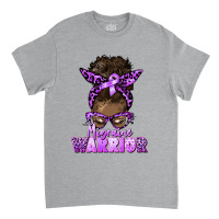 Migraine Warrior Afro Messy Bun Classic T-shirt | Artistshot