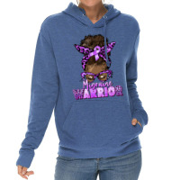 Migraine Warrior Afro Messy Bun Lightweight Hoodie | Artistshot