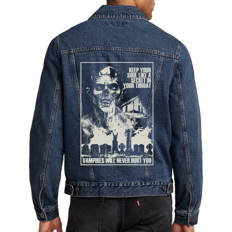 Vampires Will Never Men Denim Jacket by cm-arts | Artistshot