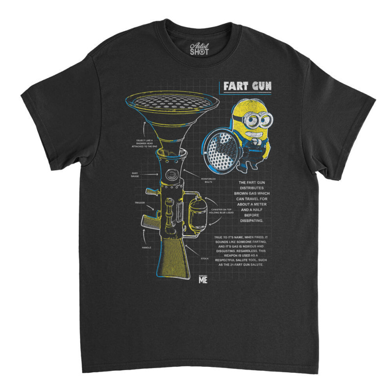 Fart Gun Schematics Portrait Classic T-shirt by BuiDoc | Artistshot