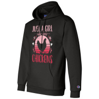 Chicken Chick Just A Girl Who Loves Chickens Retro Vintage Champion Hoodie | Artistshot