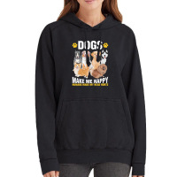 Dog Dogs Make Me Happy Pet Lover Dog Lover Dog Lover Gifts Cynophilist Vintage Hoodie | Artistshot