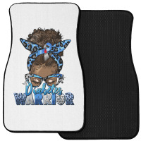 Diabetes Warrior Afro Messy Bun Front Car Mat | Artistshot