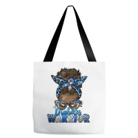 Diabetes Warrior Afro Messy Bun Tote Bags | Artistshot