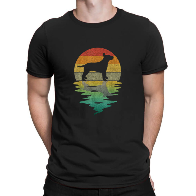 Bull Terrier Sunset Retro Vintage 70s Dog Bull Terrier Lover T-shirt | Artistshot