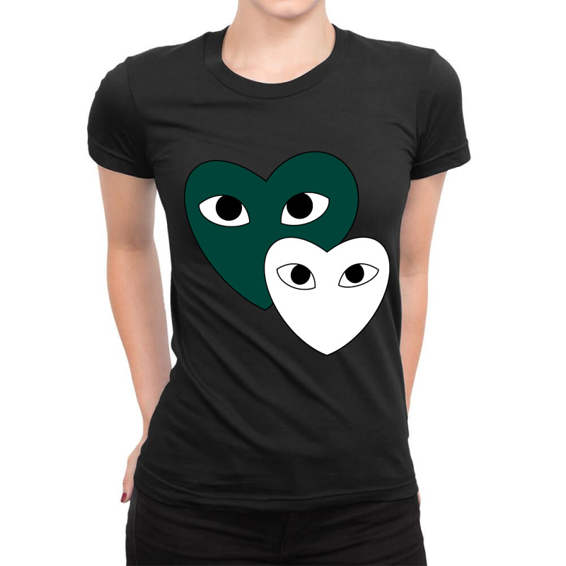 Msu Green And White Hearts Ladies Fitted T-Shirt by lykhongduong9enev3 | Artistshot