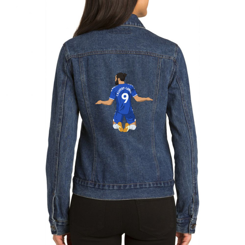 Dominic Calvert Lewin Goal Celebration Ladies Denim Jacket by KamariCurry | Artistshot