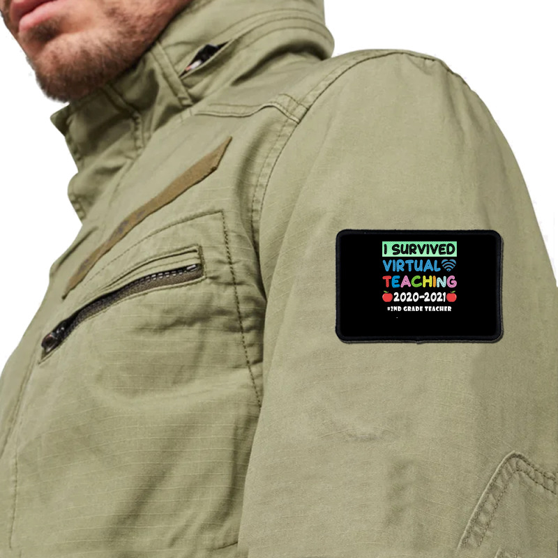 I Survived Virtual Teaching End Of Year Teacher Remote T Shirt Rectangle Patch | Artistshot