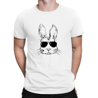 Bunny Face With Sunglasses Easter Day For Boys Men Kids T-shirt | Artistshot