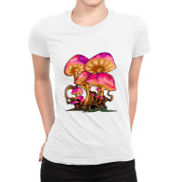 Mycology Mushroom Psychedelic Ladies Fitted T-shirt | Artistshot