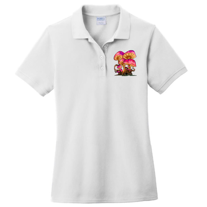 Mycology Mushroom Psychedelic Ladies Polo Shirt by saolalala | Artistshot