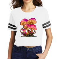 Mycology Mushroom Psychedelic Scorecard Crop Tee | Artistshot