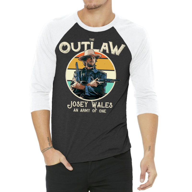 Outlaw Josey Wales, Outlaw, Josey Wales, Outlaw Josey Wales Art, The O 3/4 Sleeve Shirt | Artistshot