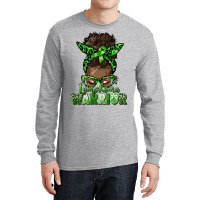 Lymphoma Warrior Afro Messy Bun Long Sleeve Shirts | Artistshot