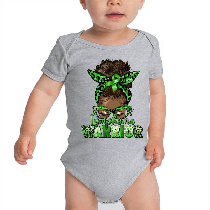 Lymphoma Warrior Afro Messy Bun Baby Bodysuit | Artistshot