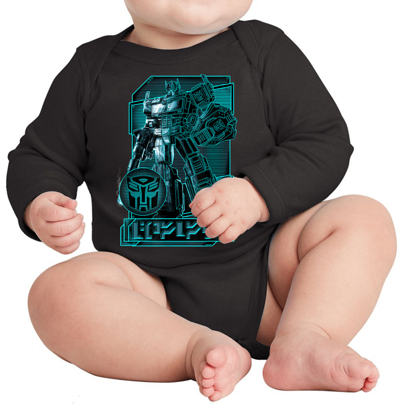 Transformers War For Cybertron Optimus Prime Portrait Long Sleeve Baby Bodysuit by cm-arts | Artistshot