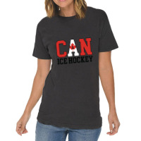 Canada Flag Hockey Player Canadian Can Ice Hockey Pullover Vintage T-shirt | Artistshot