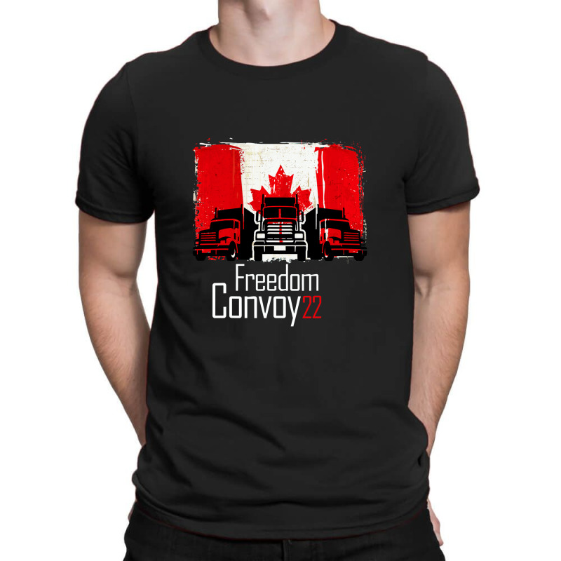 Canada Freedom Convoy 2022 Canadian Truckers Support Flag T-shirt | Artistshot