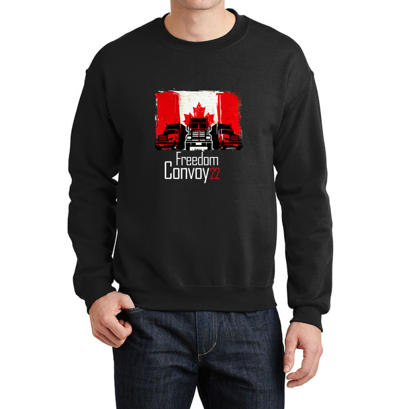 Canada Freedom Convoy 2022 Canadian Truckers Support Flag Crewneck Sweatshirt | Artistshot