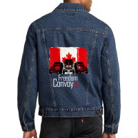 Canada Freedom Convoy 2022 Canadian Truckers Support Flag Men Denim Jacket | Artistshot