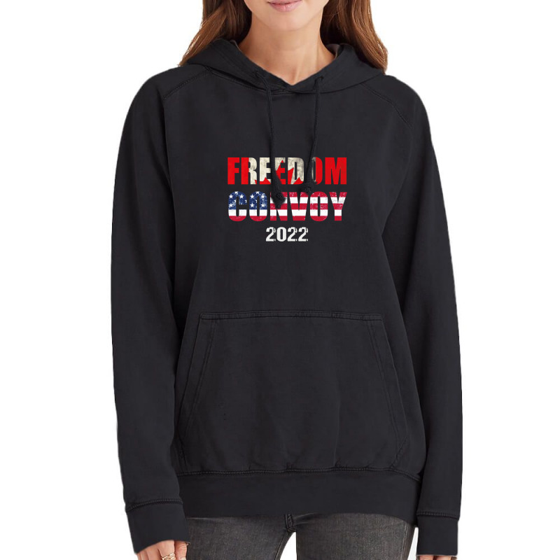 Canada Freedom Convoy 2022 Support Canadian Truckers Pullove Vintage Hoodie | Artistshot