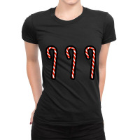 Candy Cane Trio Is Christmas Food Ladies Fitted T-shirt | Artistshot