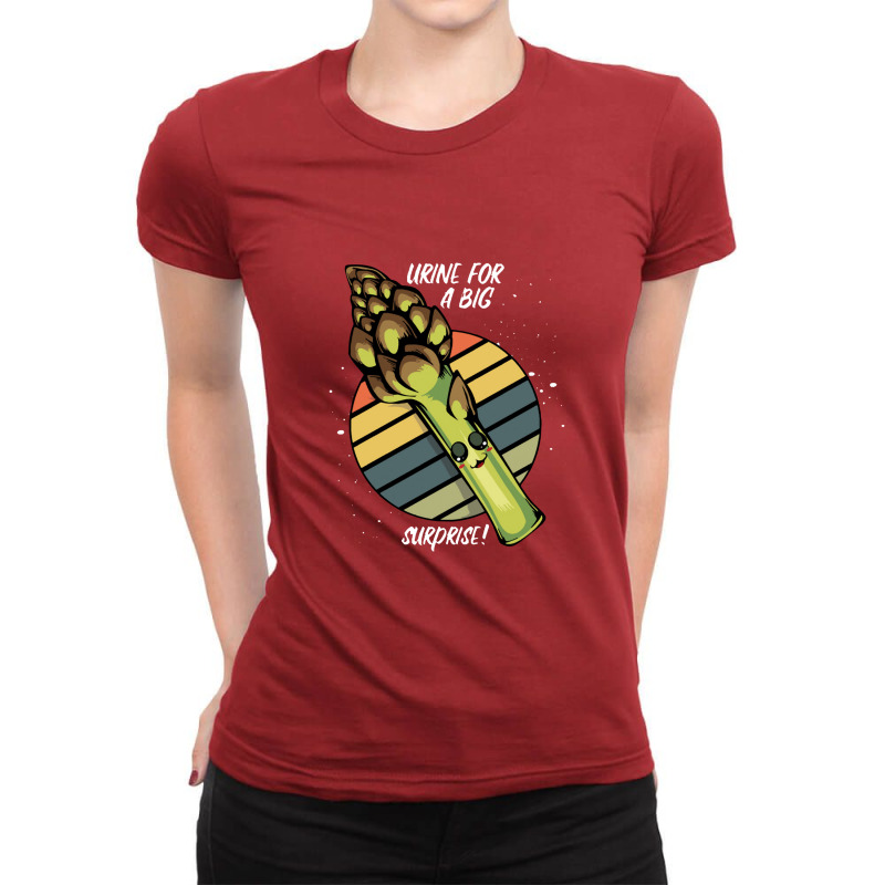 Asparagus Urine For A Big Surprise! Funny Vegetab Ladies Fitted T-Shirt by siapsantuy | Artistshot