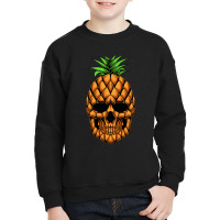 Pineapple Skull Head Vector Illustration Youth Sweatshirt | Artistshot