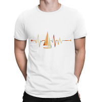 Sea Captain Gift.sail Boat Heartbeat Boat Sailing T-shirt | Artistshot