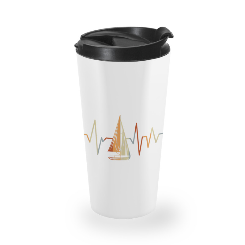 Sea Captain Gift.sail Boat Heartbeat Boat Sailing Travel Mug | Artistshot