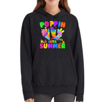 Poppin Into Summer Pop It Last Day Of School Teacher Student Vintage Hoodie | Artistshot