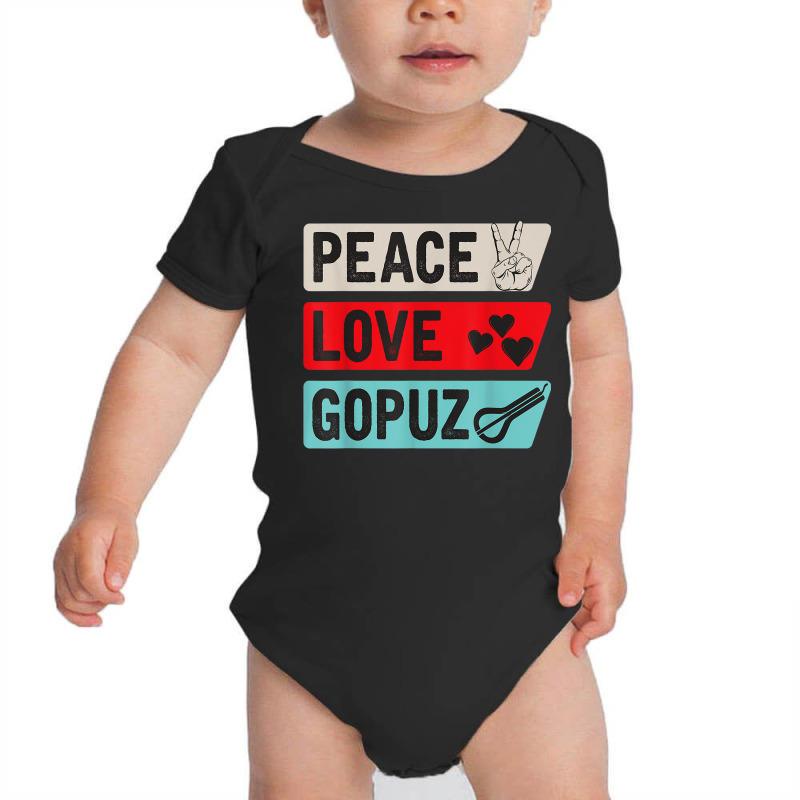 Peace Love Gopuz Stringed Musical Lnstrument Gopuz Players Baby Bodysuit by Uniform | Artistshot