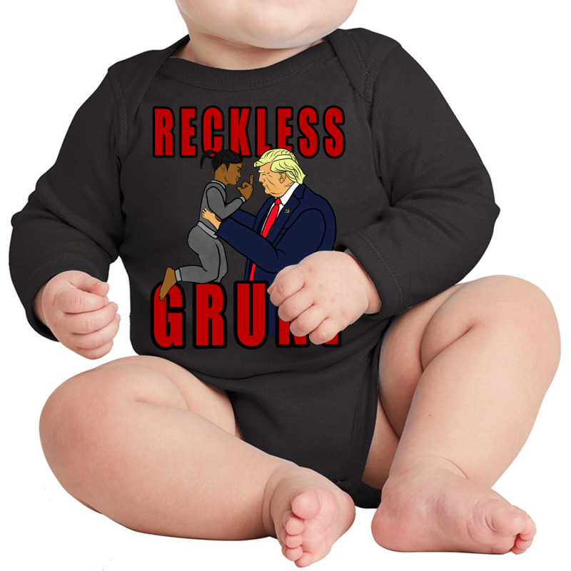 Donald Trump  Reckless Grunt Long Sleeve Baby Bodysuit by AMYBROKER | Artistshot