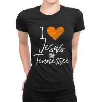 I Love Jesus And Tennessee Orange Heart Cute Fan Ladies Fitted T-shirt | Artistshot