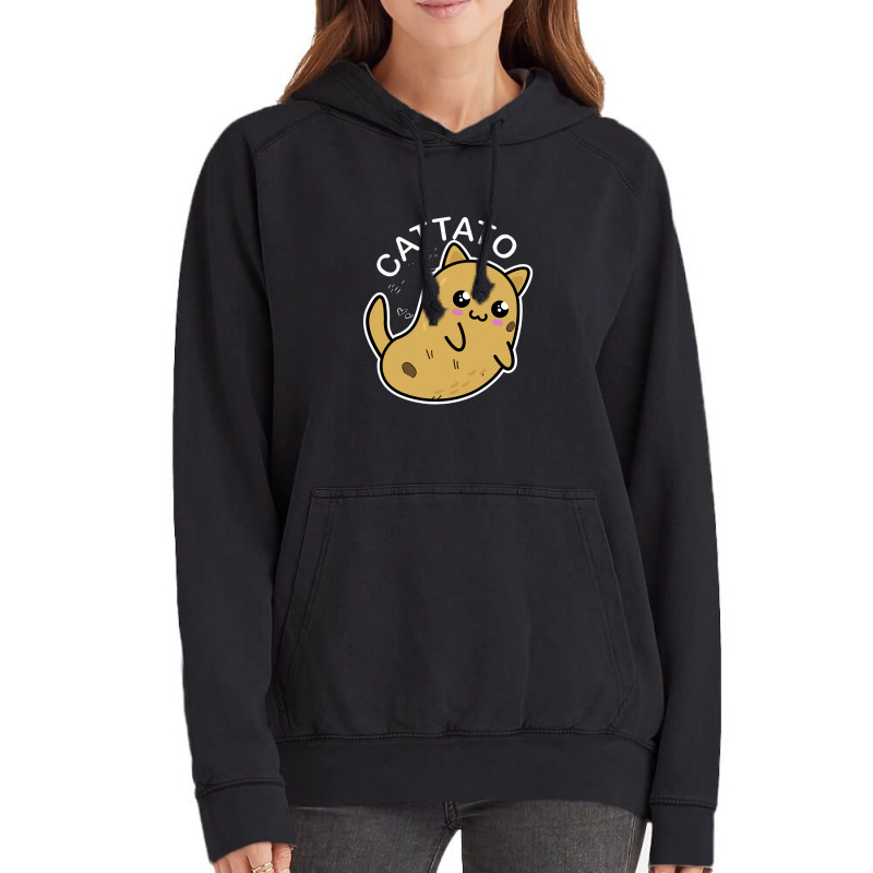 Cat Potato Cattato Hilarious Novelty Design Vintage Hoodie | Artistshot