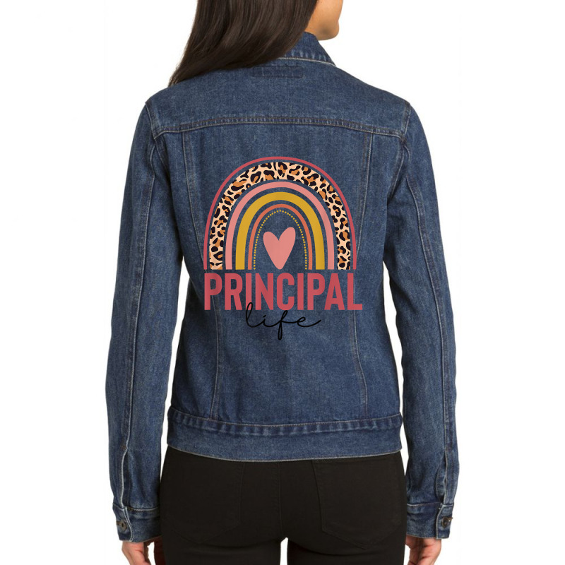 Elementary Principal Life, Gift For Principal, Rainbow Ladies Denim Jacket by JonathonBarringer | Artistshot