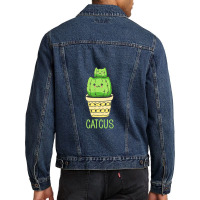 Catcus Funny Cat Cactus Tshirt For Kitty Lovers Men Denim Jacket | Artistshot