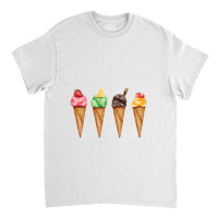 Assorted Ice Cream Cones  Assorted Ice Cream Cones Strawberr Classic T-shirt | Artistshot