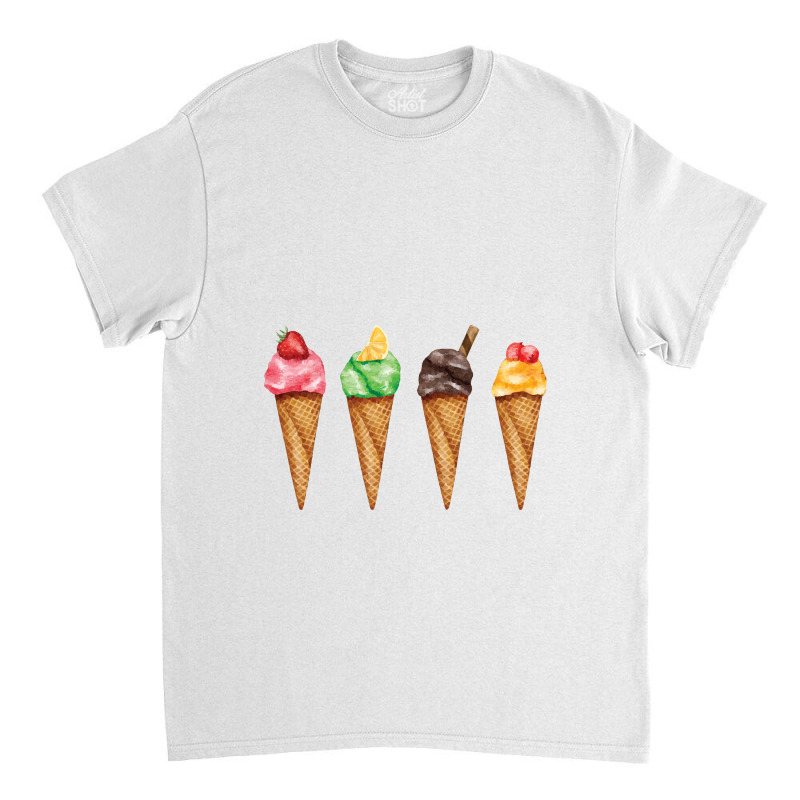 Assorted Ice Cream Cones  Assorted Ice Cream Cones Strawberr Classic T-shirt by siapsantuy | Artistshot