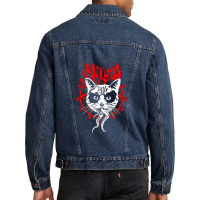 Cute Goose Cat Men Denim Jacket | Artistshot