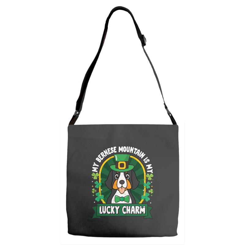 Bernese Mountain Is My Lucky Charm St Patricks Adjustable Strap Totes | Artistshot