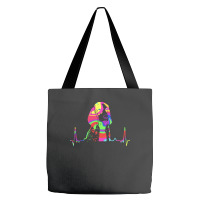 Bluetick Coonhound T Shirtcolorful Bluetick Coonhound Heartbeat T Shir Tote Bags | Artistshot