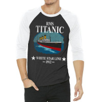 Rms Titanic White Star Line Cruise Ship 1912 Boys Girls Kids 3/4 Sleeve Shirt | Artistshot