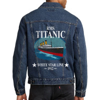 Rms Titanic White Star Line Cruise Ship 1912 Boys Girls Kids Men Denim Jacket | Artistshot