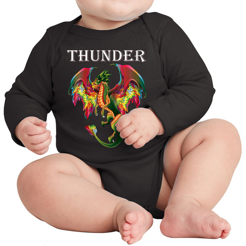 Womens Imagine You Are A Thunder Dragon Breathing Fire With Wings V-ne Long Sleeve Baby Bodysuit by cm-arts | Artistshot