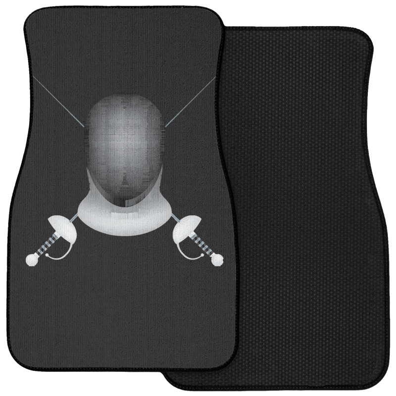 Fencing Fencing - Crossed Fencing Swords And Fencing Mask Front Car Mat | Artistshot