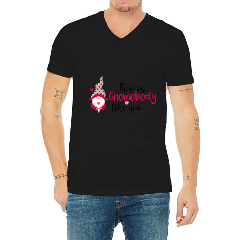 There Is Gnombody V-Neck Tee by brumfieldportillo7vlpq8 | Artistshot