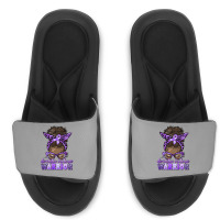 Domestic Violence Warrior Afro Messy Bun Slide Sandal | Artistshot