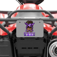 Domestic Violence Warrior Afro Messy Bun Atv License Plate | Artistshot