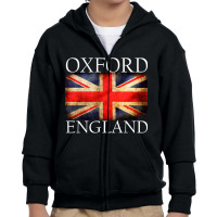 Oxford England Union Jack Flag Youth Zipper Hoodie | Artistshot